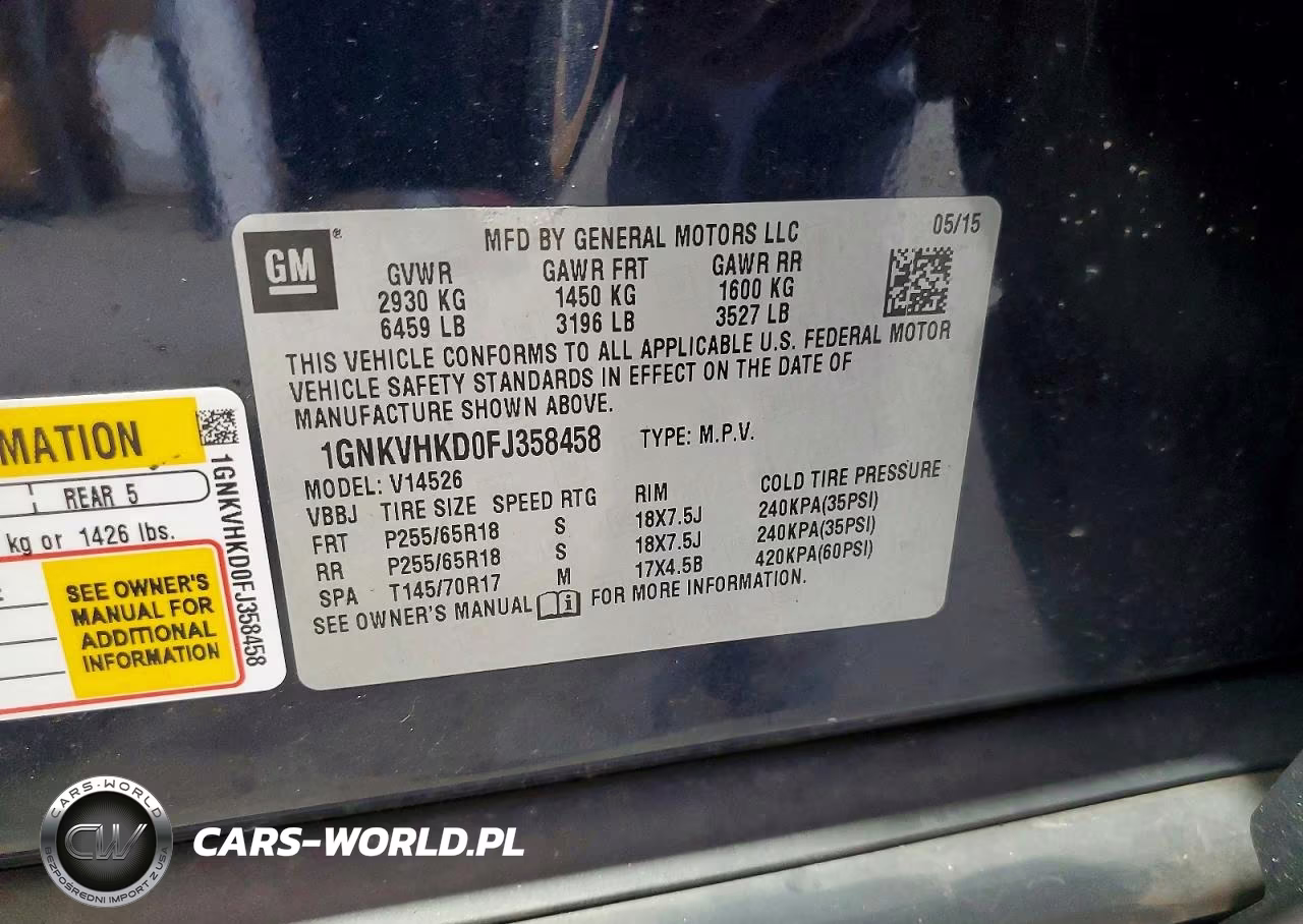 2015 Chevrolet Traverse Lt VIN:1GNKVHKD0FJ358458 - 13