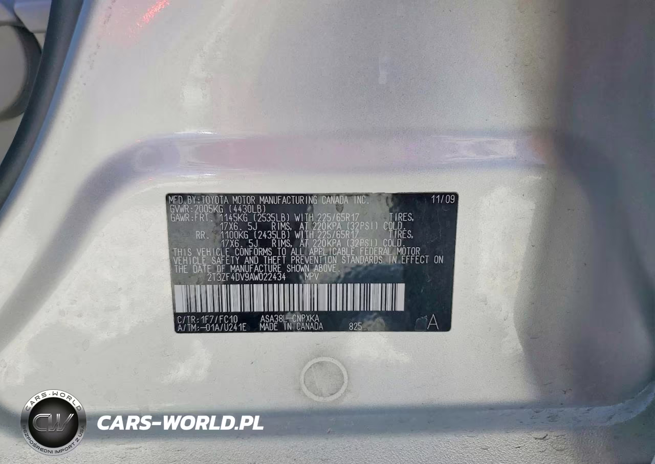 2010 Toyota Rav4 Base VIN:2T3ZF4DV9AW022434 - 13