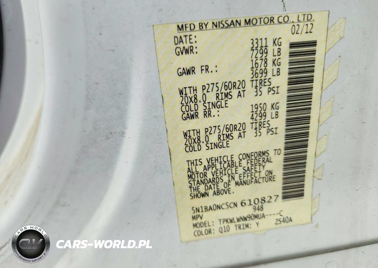 2012 Nissan Armada Sv VIN:5N1BA0NC5CN610827 - 13