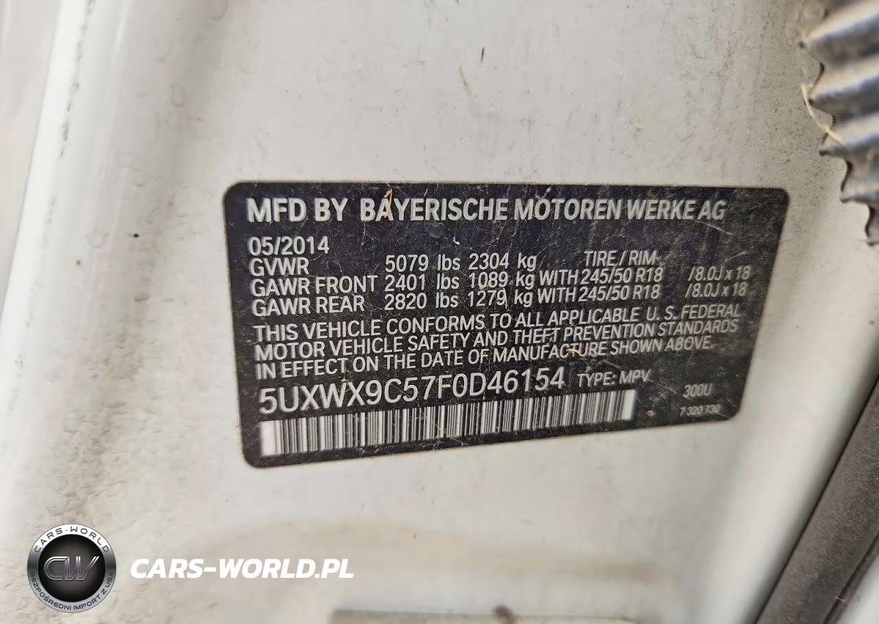 2015 BMW X3 xDrive28I VIN:5UXWX9C57F0D46154 - 13