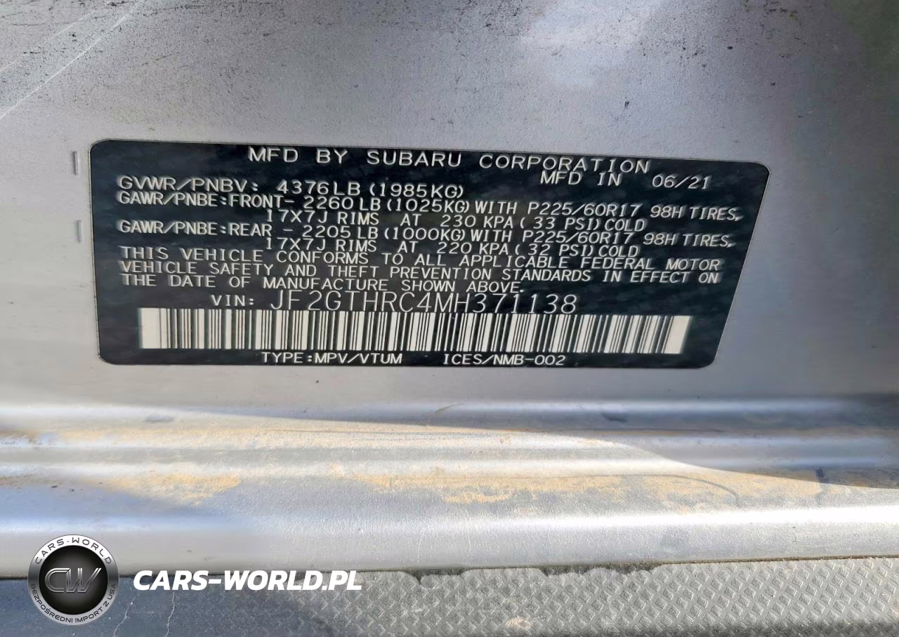 2021 Subaru Crosstrek Sport VIN:JF2GTHRC4MH371138 - 12