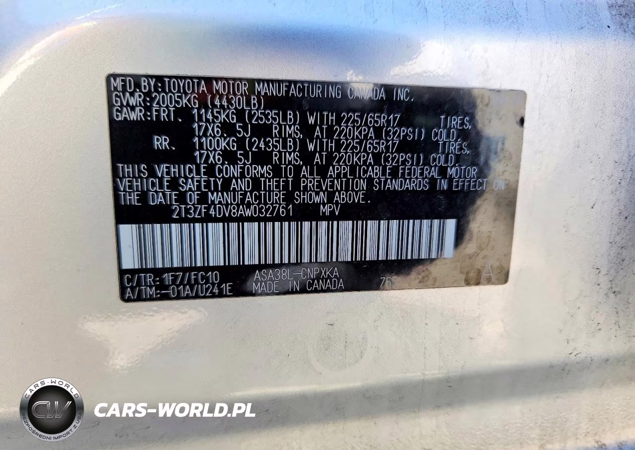 2010 Toyota Rav4 Base VIN:2T3ZF4DV8AW032761 - 12