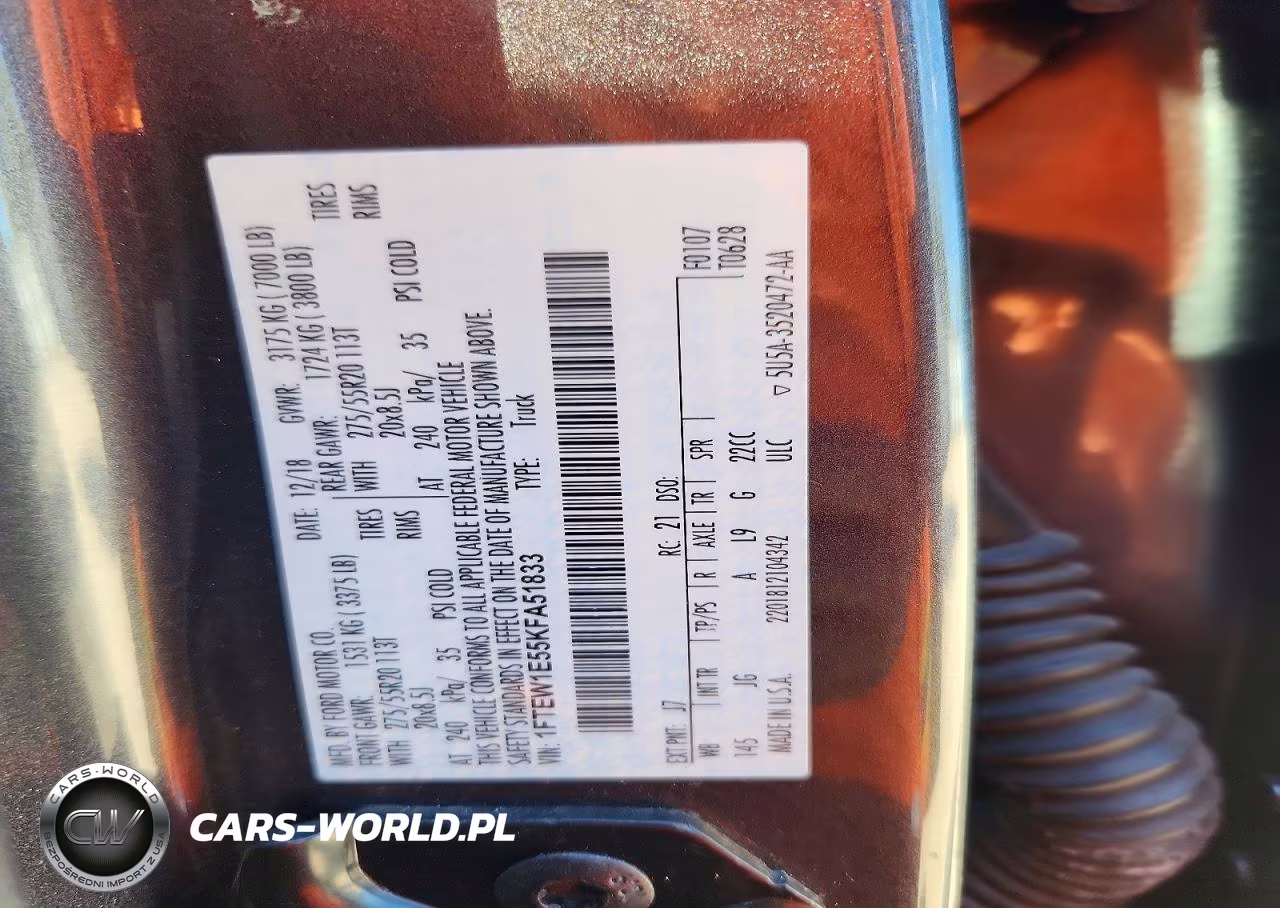 2019 Ford F150 Supercrew VIN:1FTEW1E55KFA51833 - 12