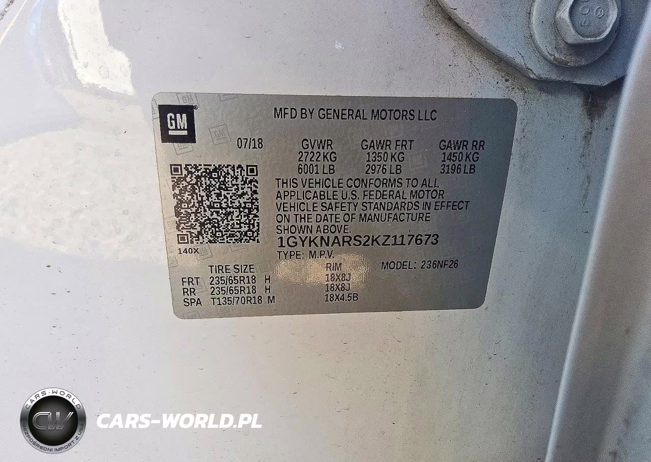 2019 Cadillac Xt5 VIN:1GYKNARS2KZ117673 - 13