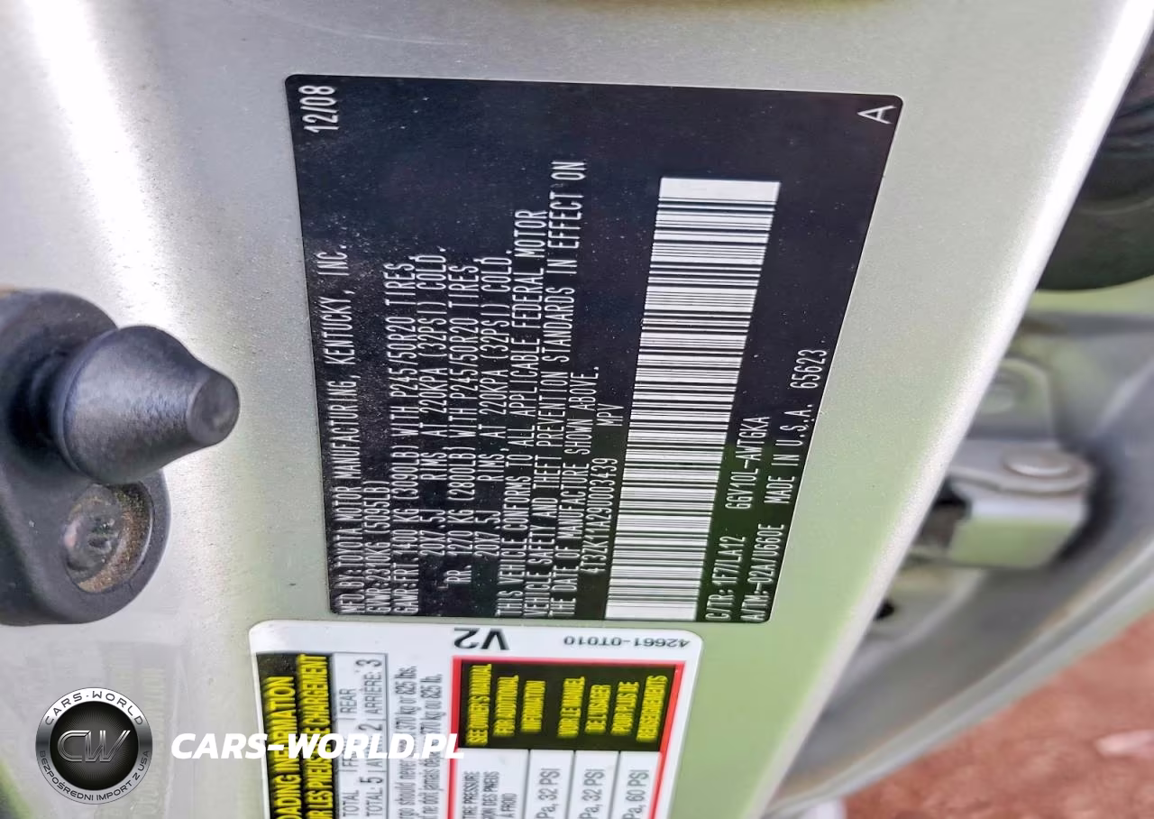 2009 Toyota Venza Fwd V6 VIN:4T3ZK11A29U003439 - 12