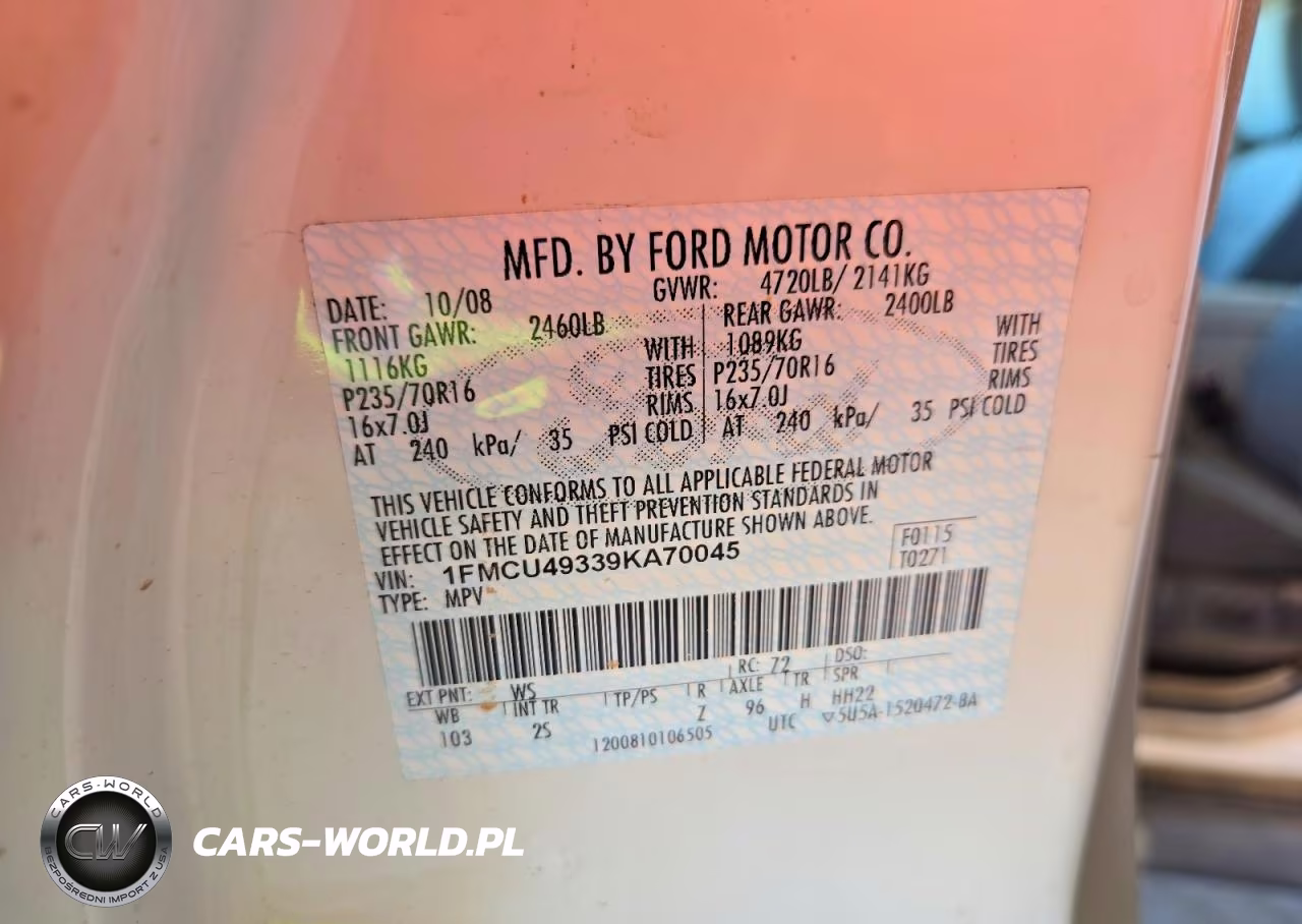2009 Ford Escape Hybrid VIN:1FMCU49339KA70045 - 13