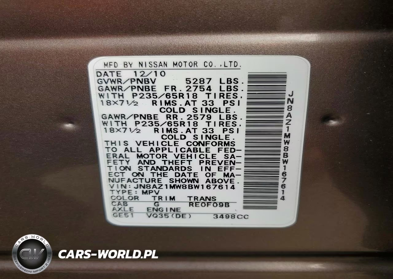 2011 Nissan Murano S VIN:JN8AZ1MW8BW167614 - 13