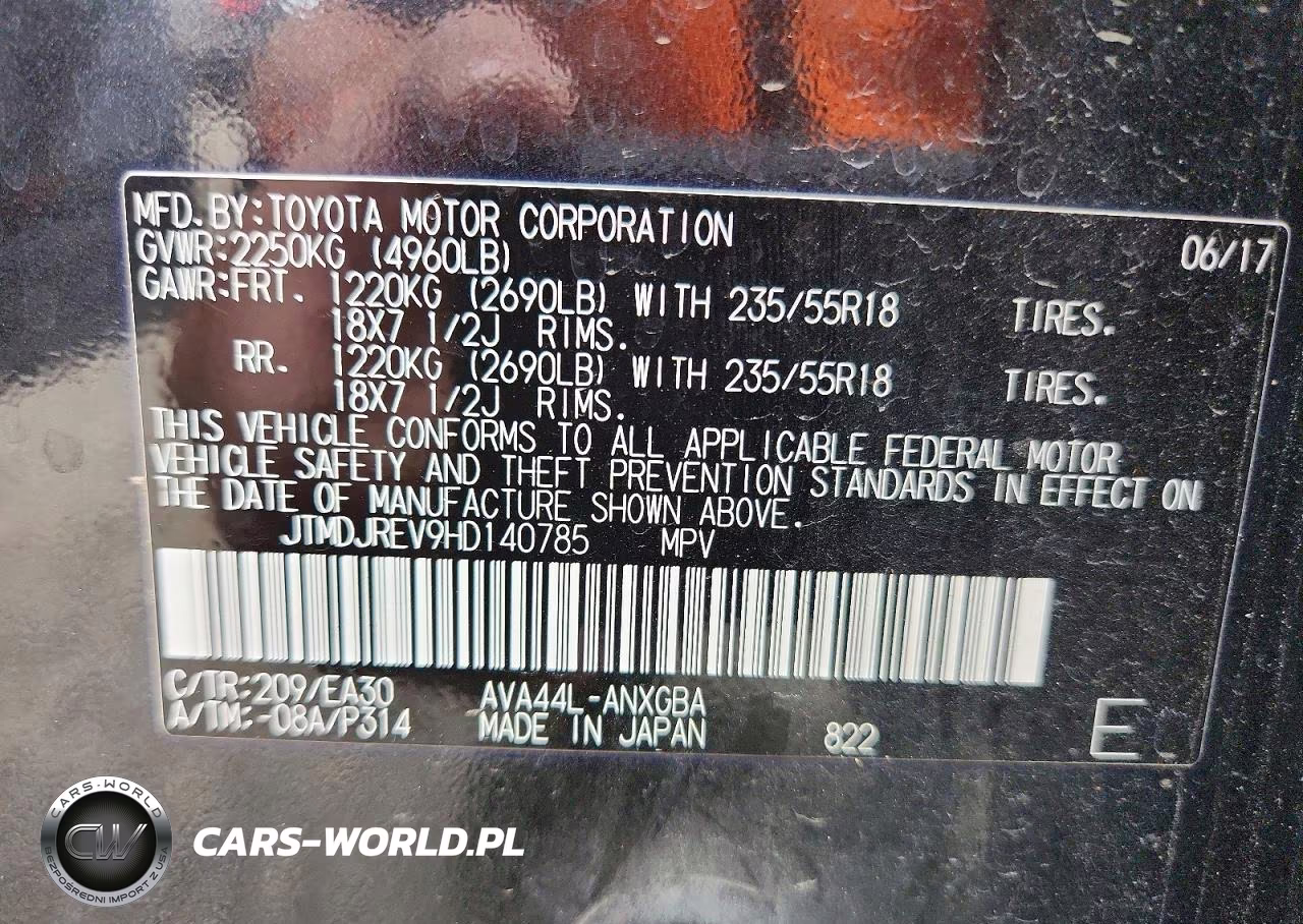 2017 Toyota Rav4 Hv Limited VIN:JTMDJREV9HD140785 - 14