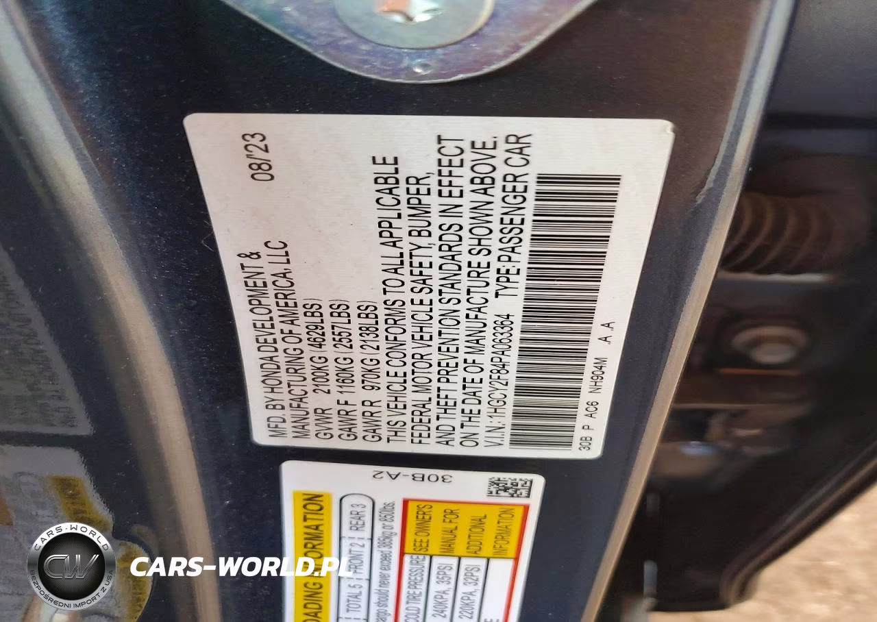 2023 Honda Accord Touring Hybrid VIN:1HGCY2F84PA063364 - 12
