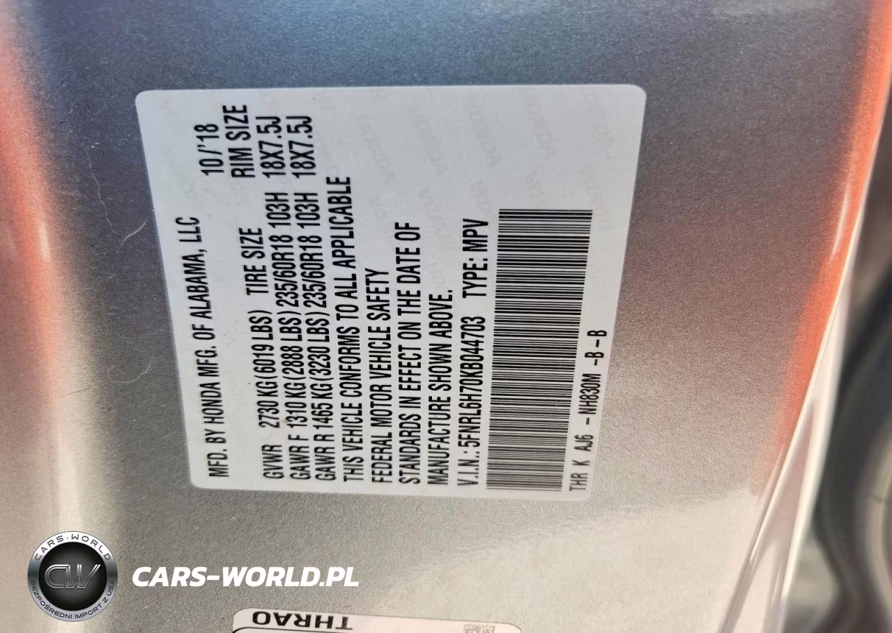 2019 Honda Odyssey Exl VIN:5FNRL6H70KB044703 - 14