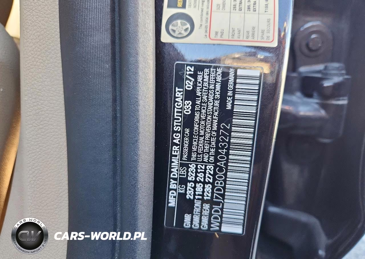 2012 Mercedes-Benz Cls 550 VIN:WDDLJ7DB0CA043272 - 12