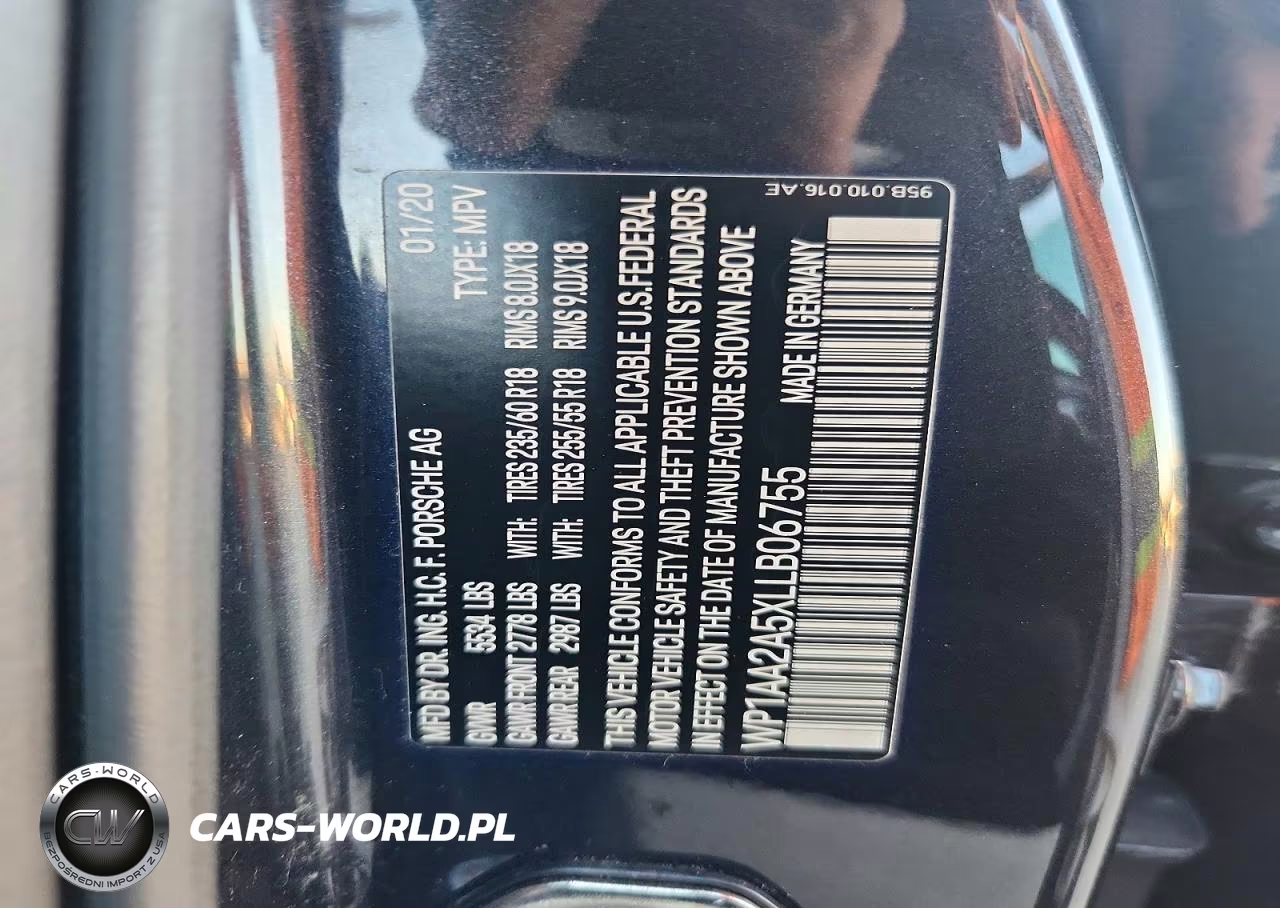 2020 Porsche Macan VIN:WP1AA2A5XLLB06755 - 13