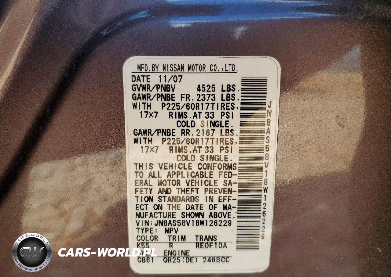 2008 Nissan Rogue S VIN:JN8AS58V18W126229 - 13