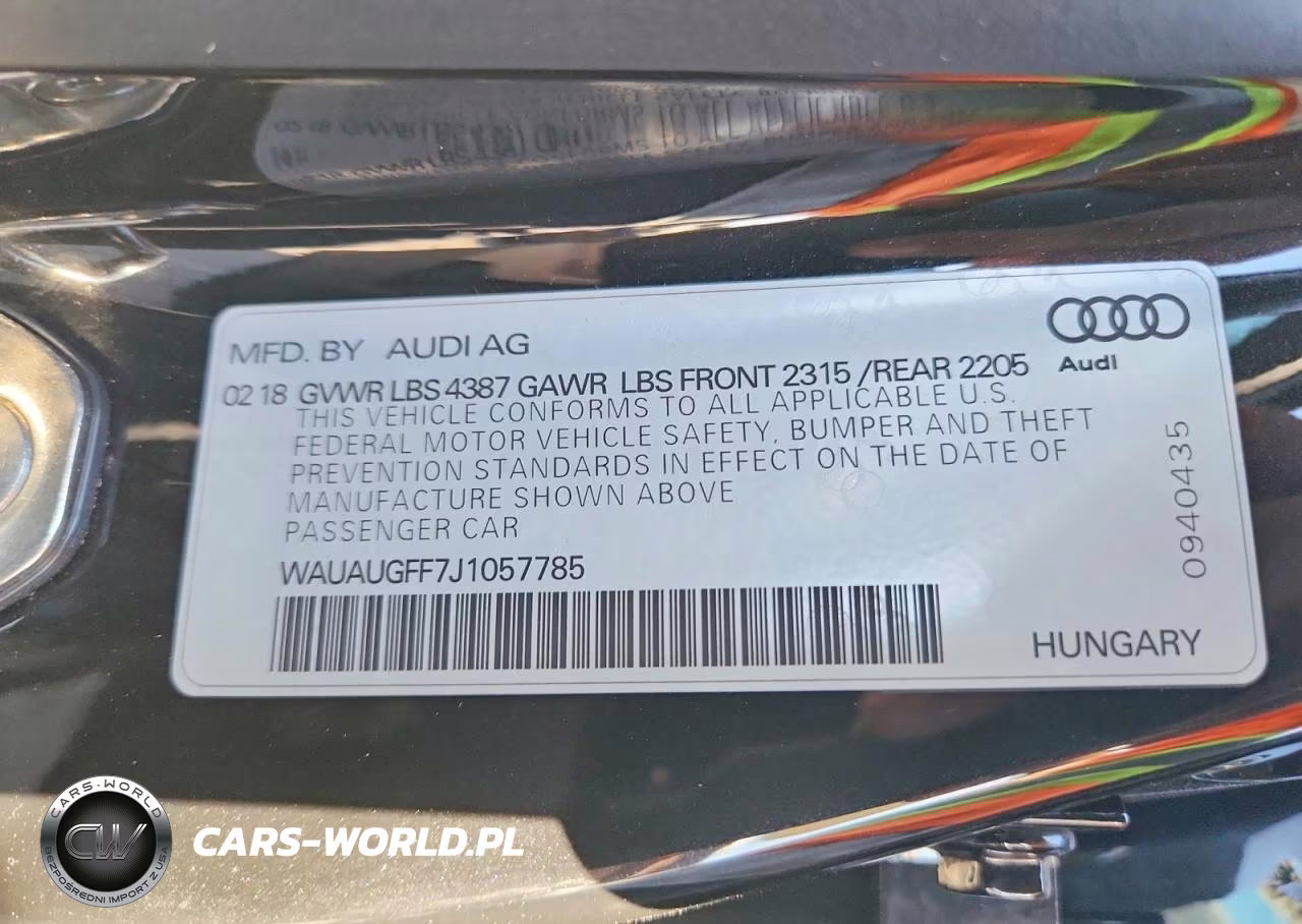 2018 Audi A3 Premium VIN:WAUAUGFF7J1057785 - 12