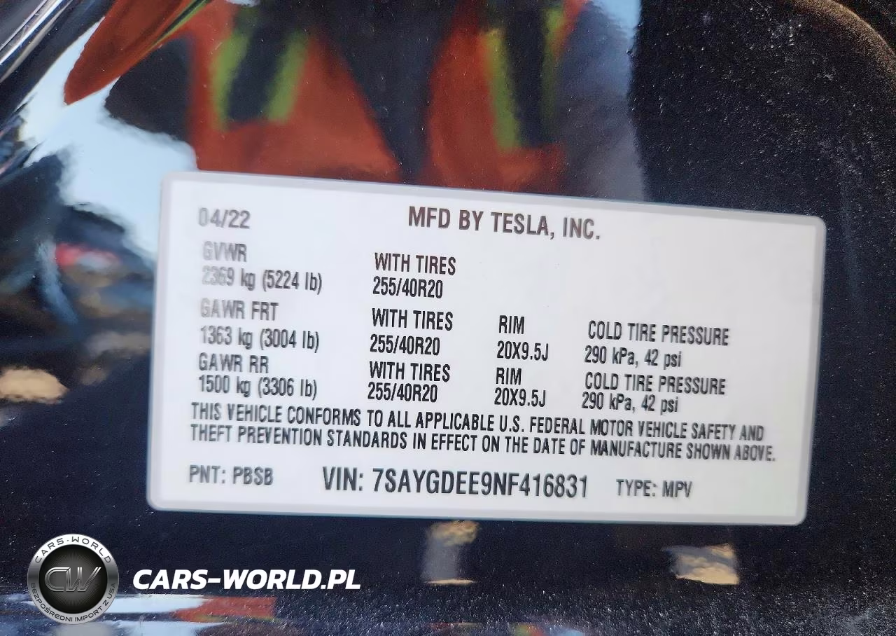 2022 Tesla Model Y VIN:7SAYGDEE9NF416831 - 12