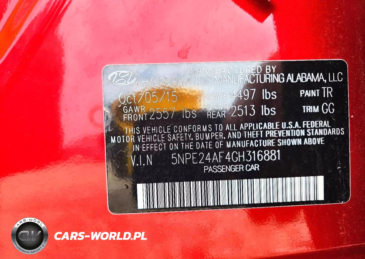 2016 Hyundai Sonata Se VIN:5NPE24AF4GH316881 - 12