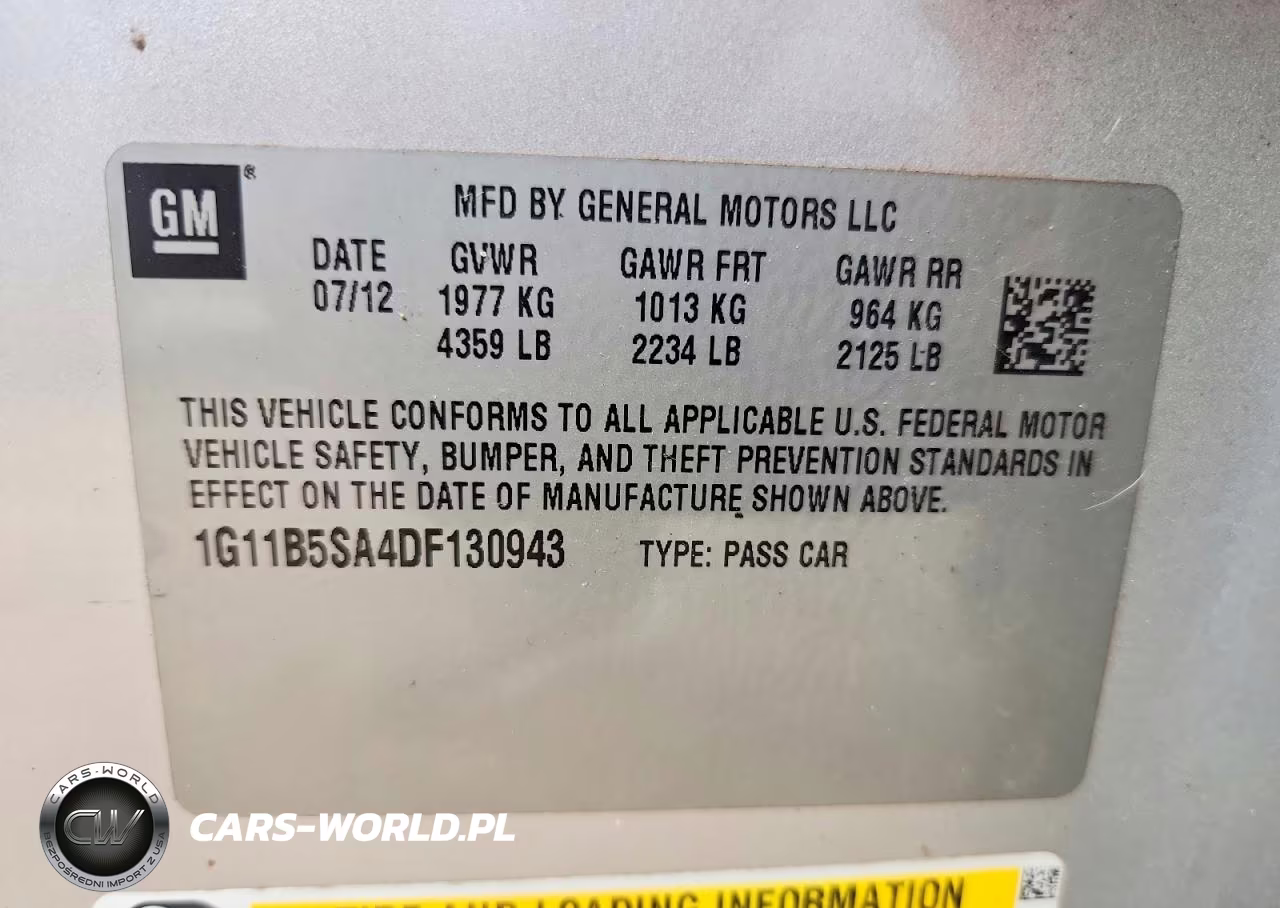 2013 Chevrolet Malibu Ls VIN:1G11B5SA4DF130943 - 12