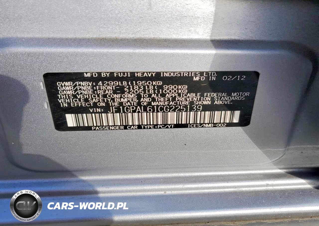 2012 Subaru Impreza Sport Premium VIN:JF1GPAL61CG225139 - 14