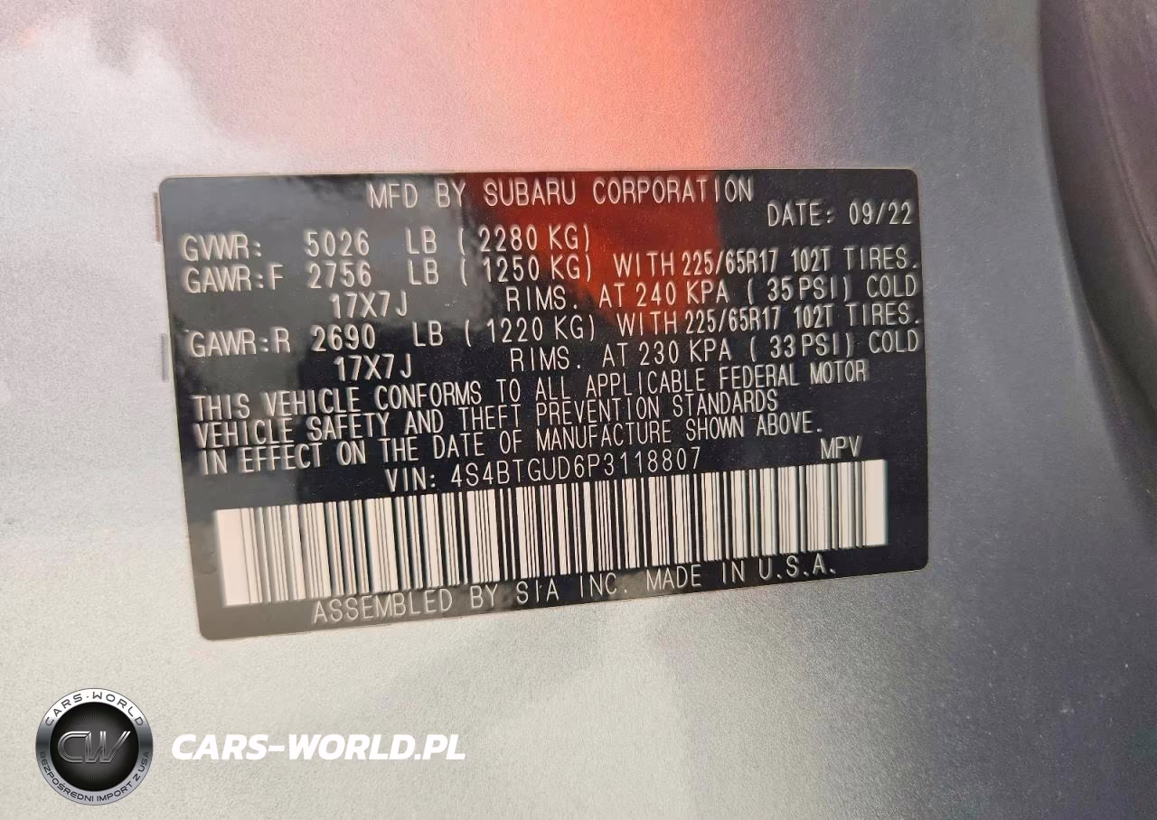 2023 Subaru Outback Wilderness VIN:4S4BTGUD6P3118807 - 13