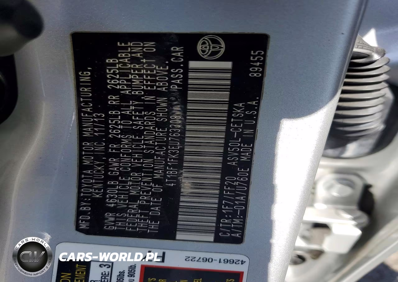 2014 Toyota Camry Se VIN:4T1BF1FK3EU763308 - 12