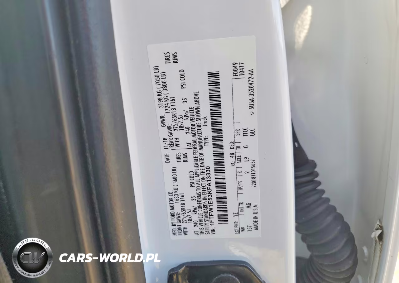 2019 Ford F150 Supercrew VIN:1FTFW1E53KFA13330 - 12