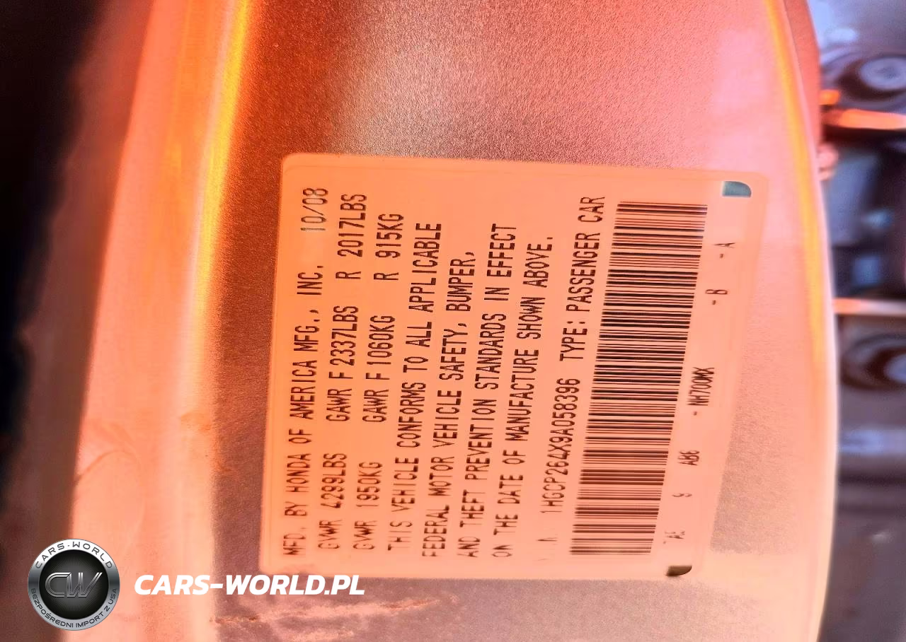 2009 Honda Accord Lxp VIN:1HGCP264X9A058396 - 12