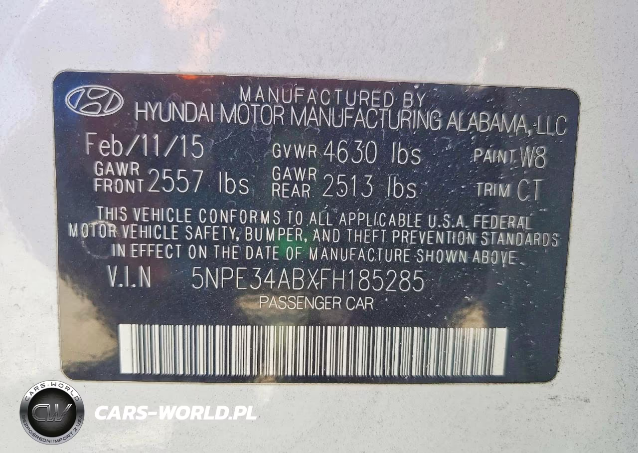2015 Hyundai Sonata Limited 2.0T VIN:5NPE34ABXFH185285 - 12