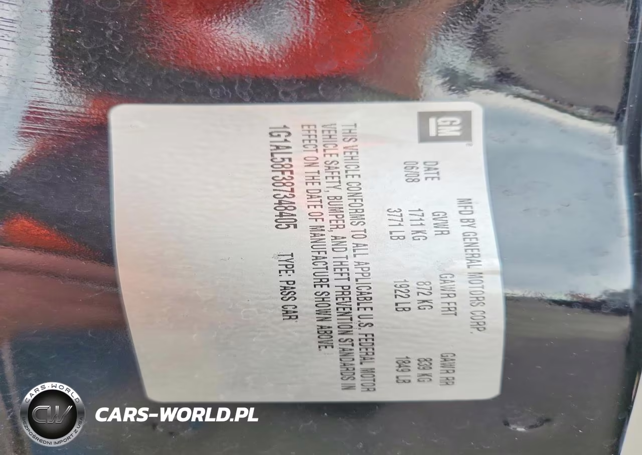 2008 Chevrolet Cobalt Lt VIN:1G1AL58F387348405 - 12