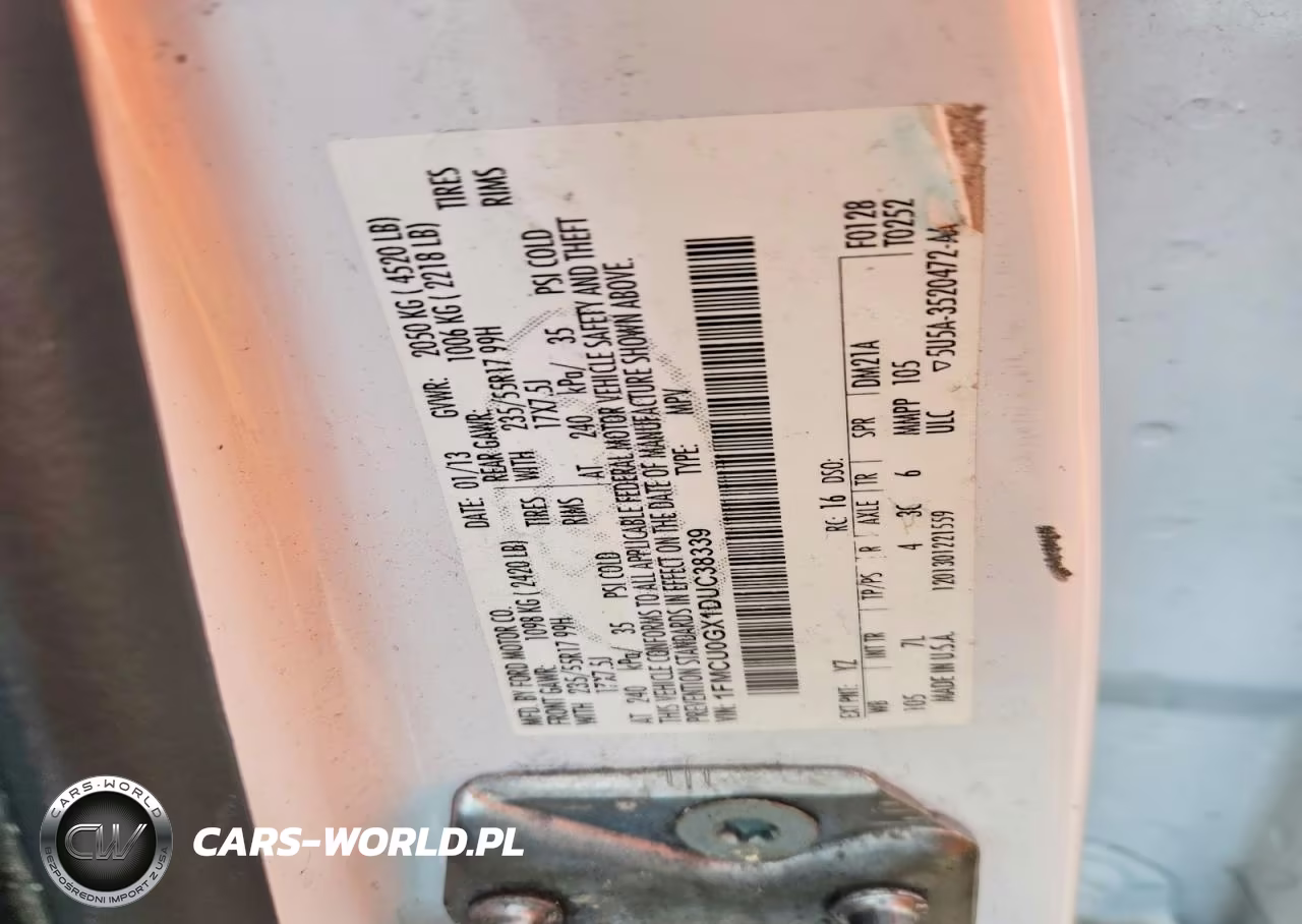 2013 Ford Escape Se VIN:1FMCU0GX1DUC38339 - 13