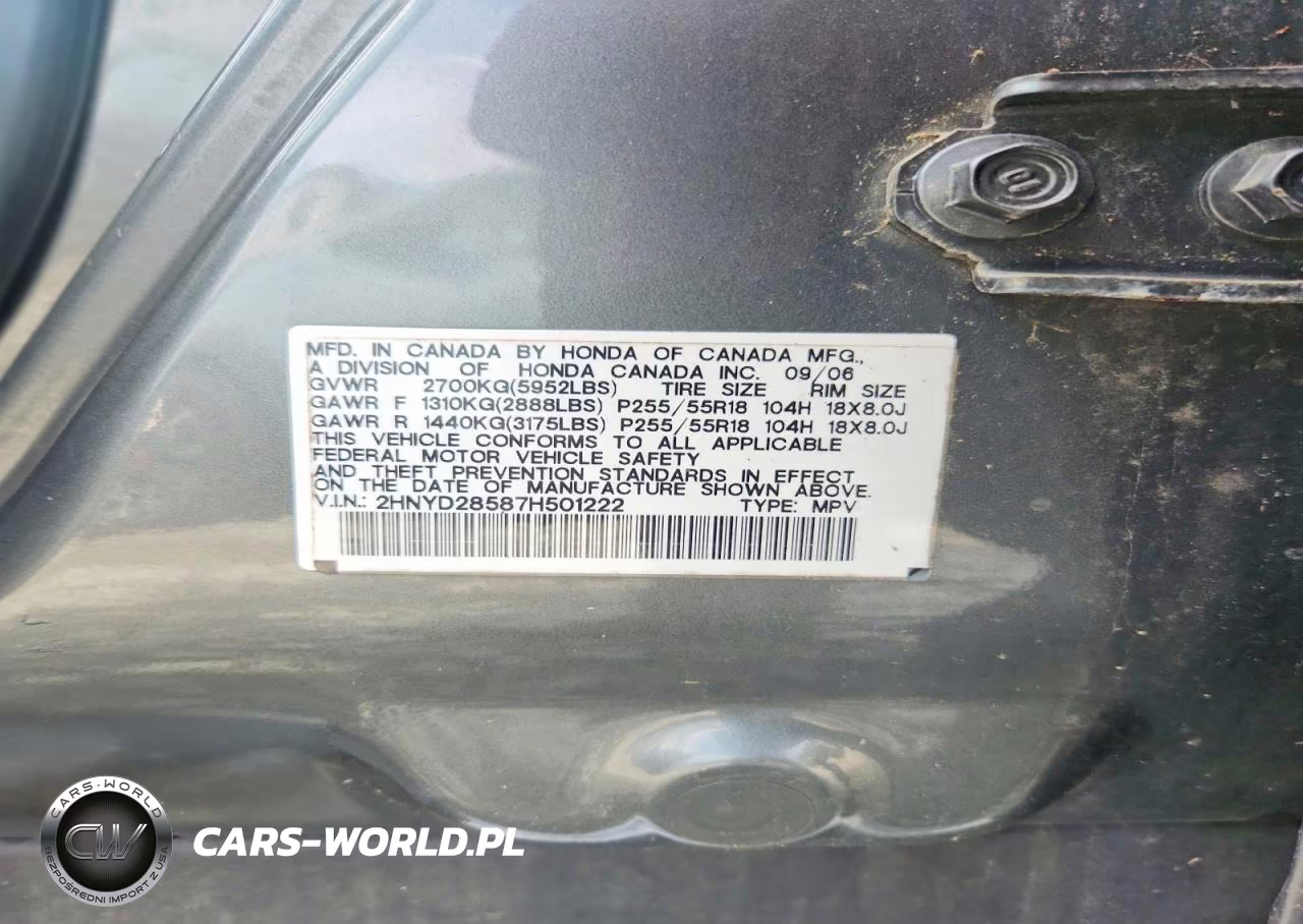 2007 Acura Mdx Sport VIN:2HNYD28587H501222 - 13