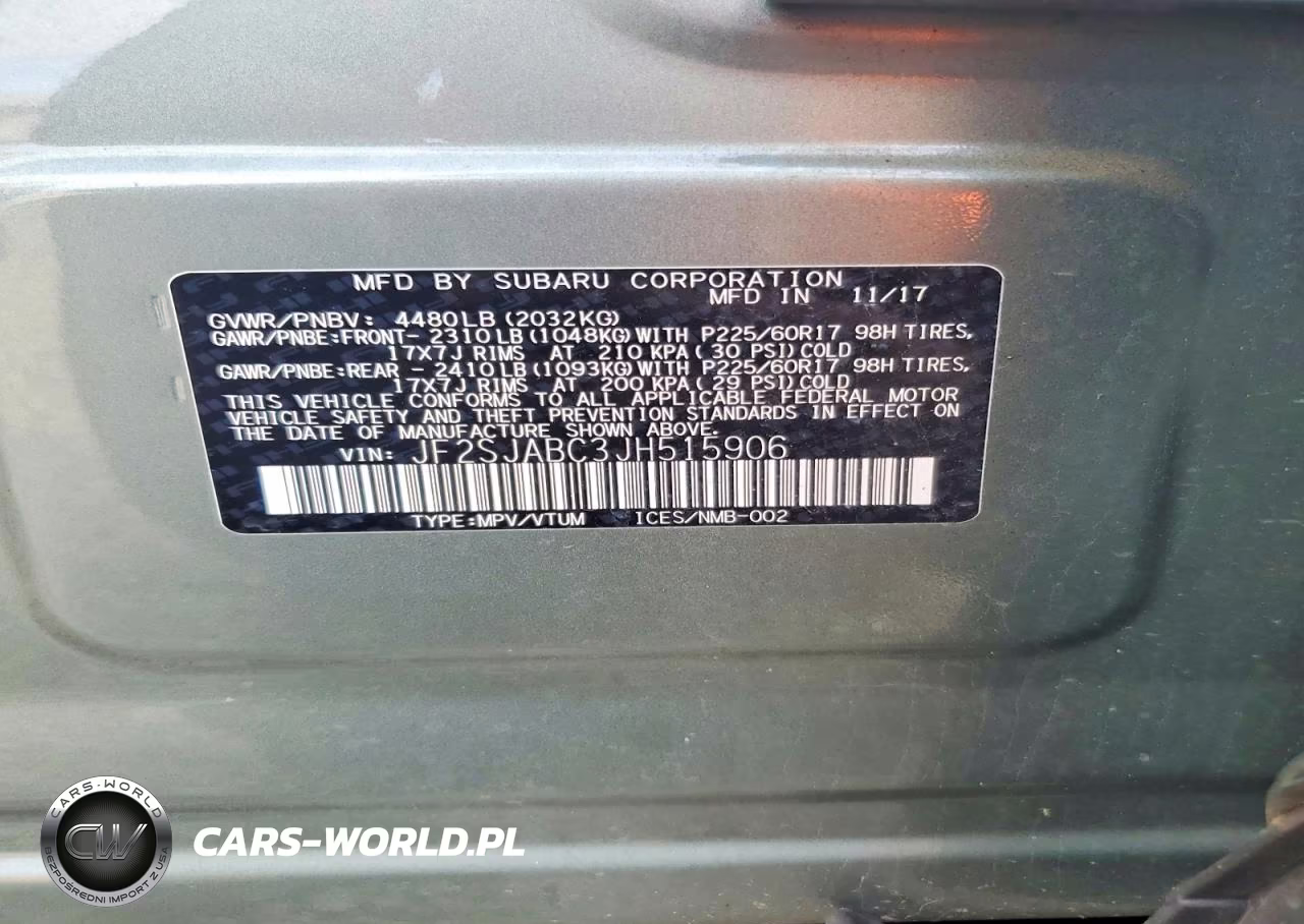 2018 Subaru Forester 2.5I VIN:JF2SJABC3JH515906 - 13