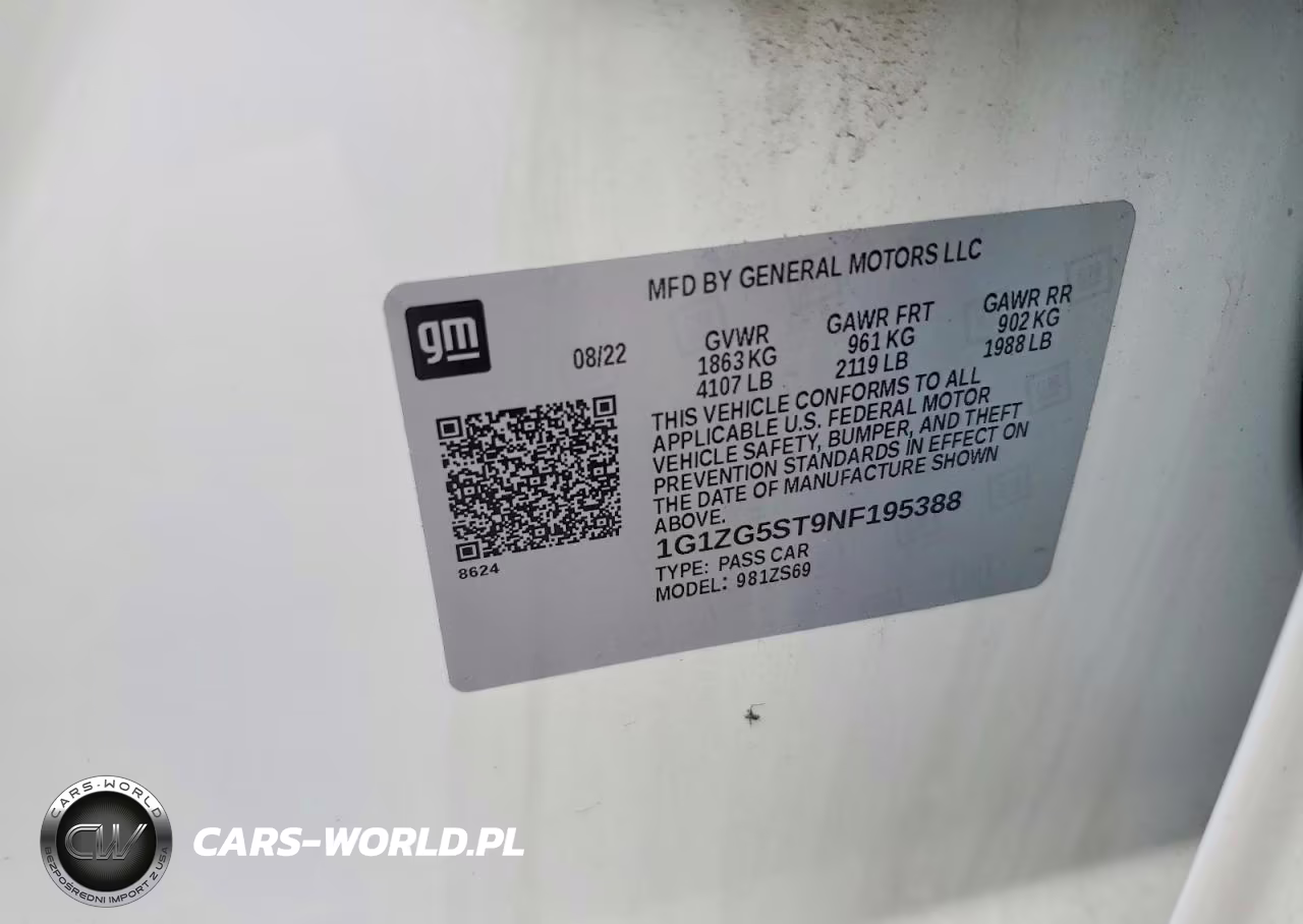 2022 Chevrolet Malibu Rs VIN:1G1ZG5ST9NF195388 - 13