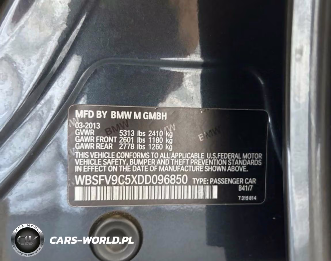 2013 BMW M5 VIN:WBSFV9C5XDD096850 - 10