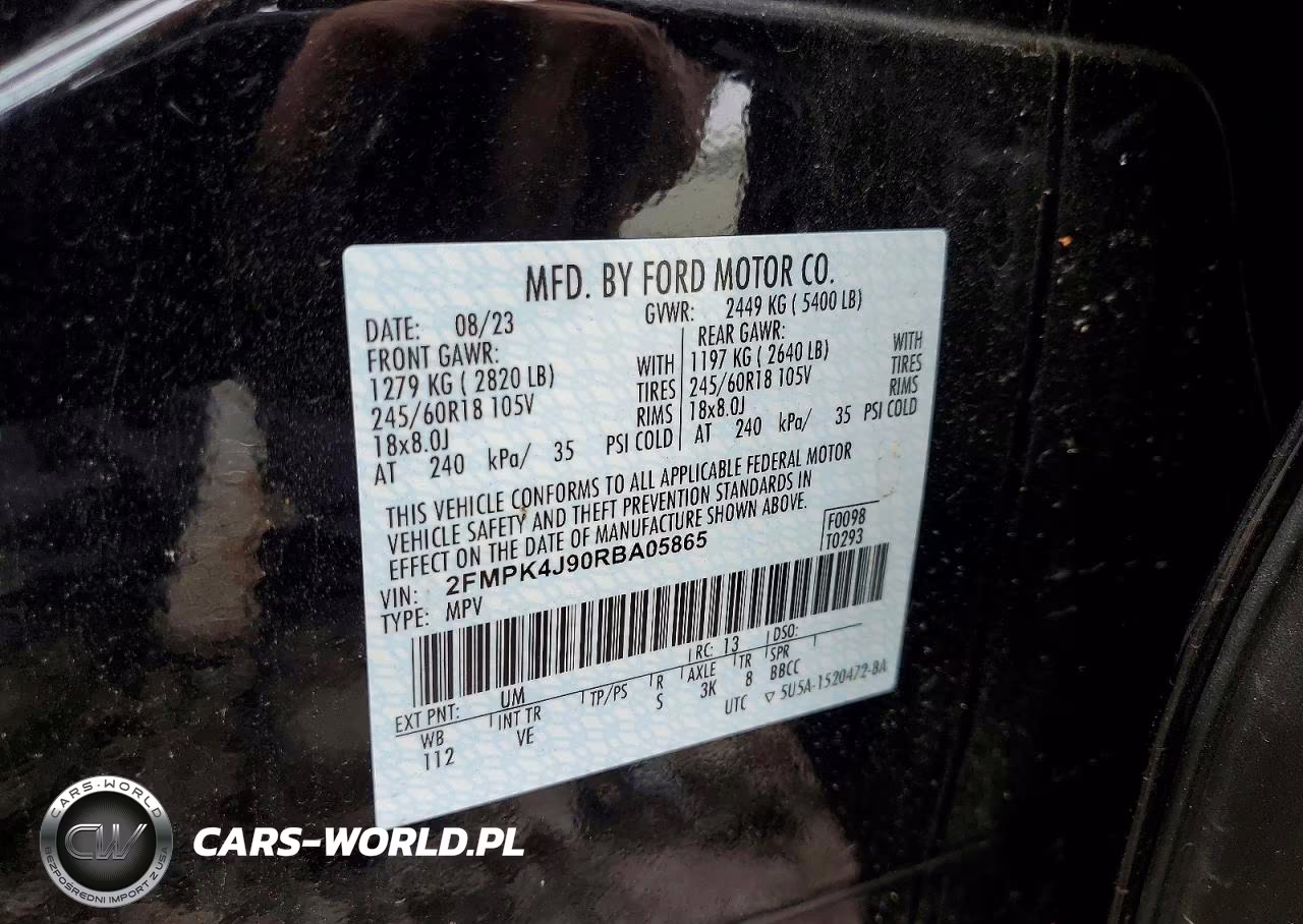 2024 Ford Edge Sel VIN:2FMPK4J90RBA05865 - 13