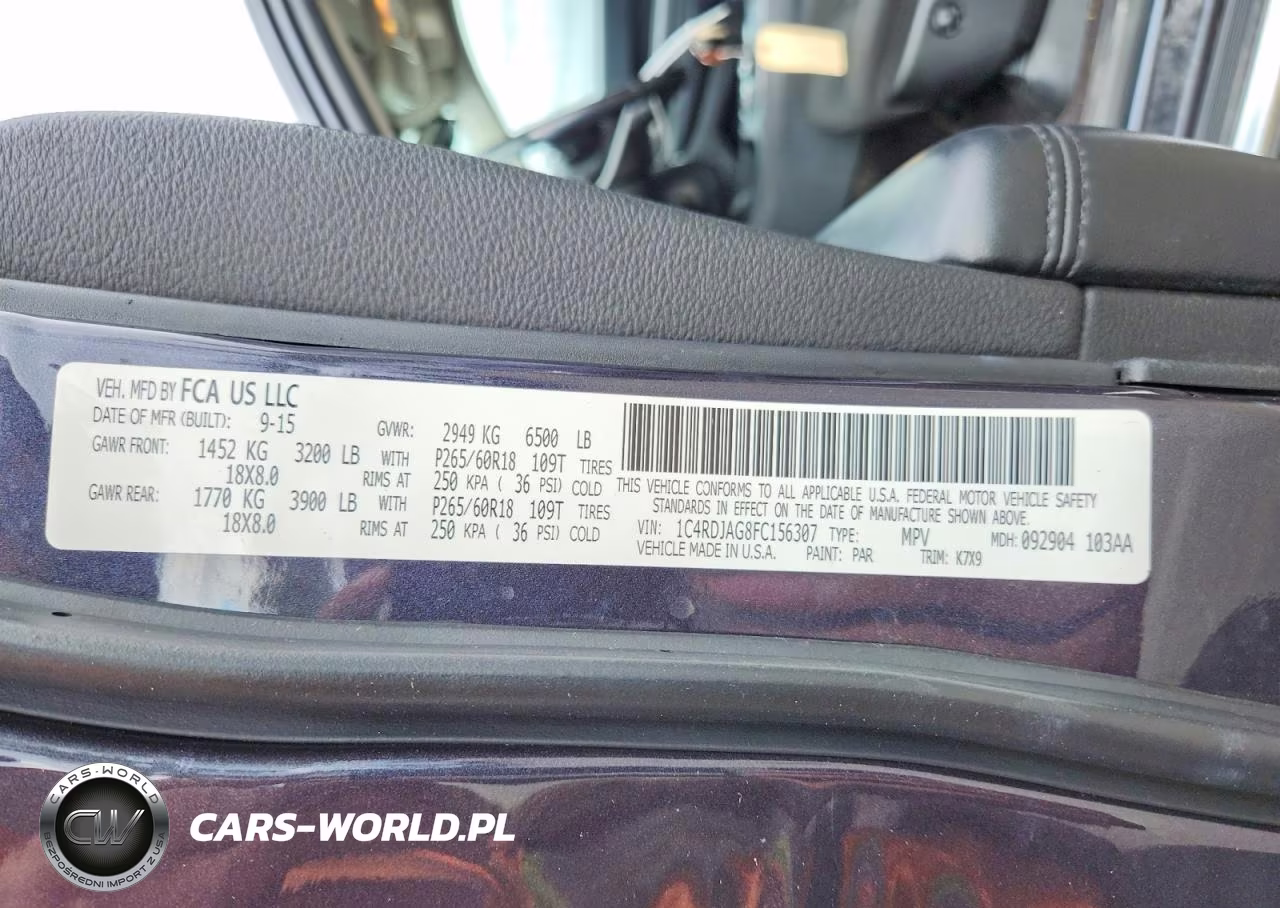 2015 Dodge Durango Sxt VIN:1C4RDJAG8FC156307 - 14
