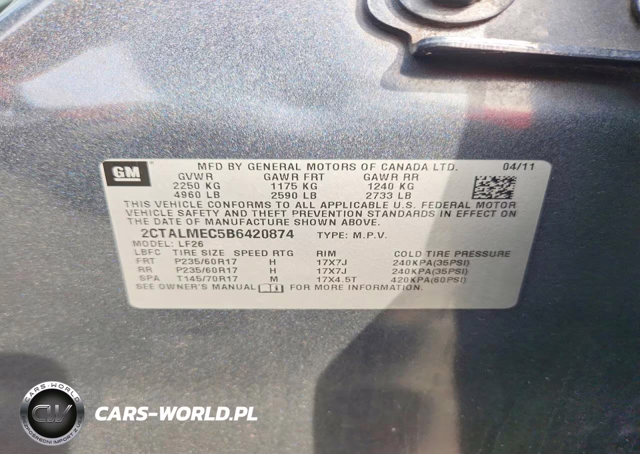 2011 GMC Terrain Sle VIN:2CTALMEC5B6420874 - 14