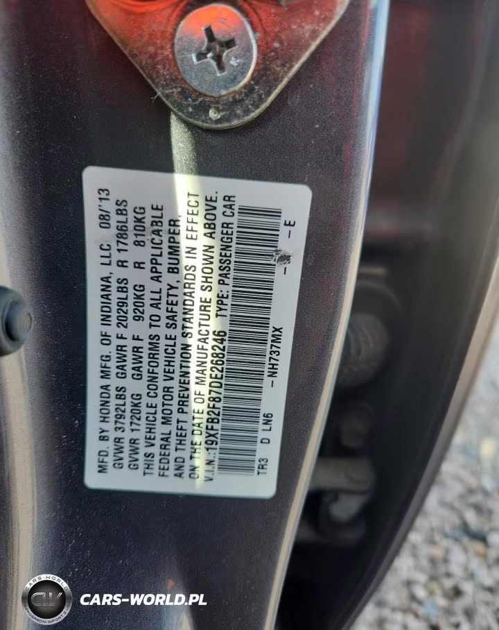 2013 Honda Civic Ex VIN:19XFB2F87DE268246 - 13