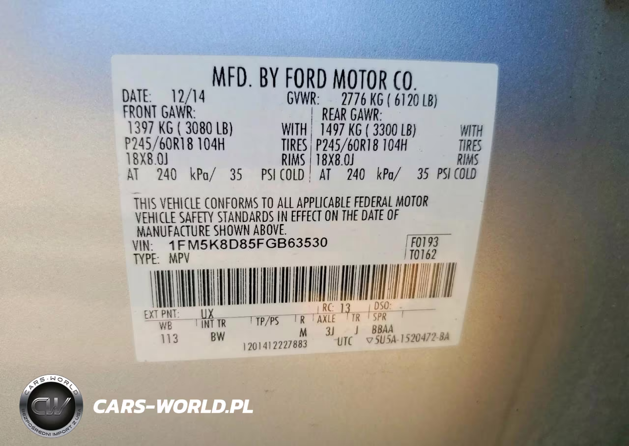 2015 Ford Explorer Xlt VIN:1FM5K8D85FGB63530 - 13