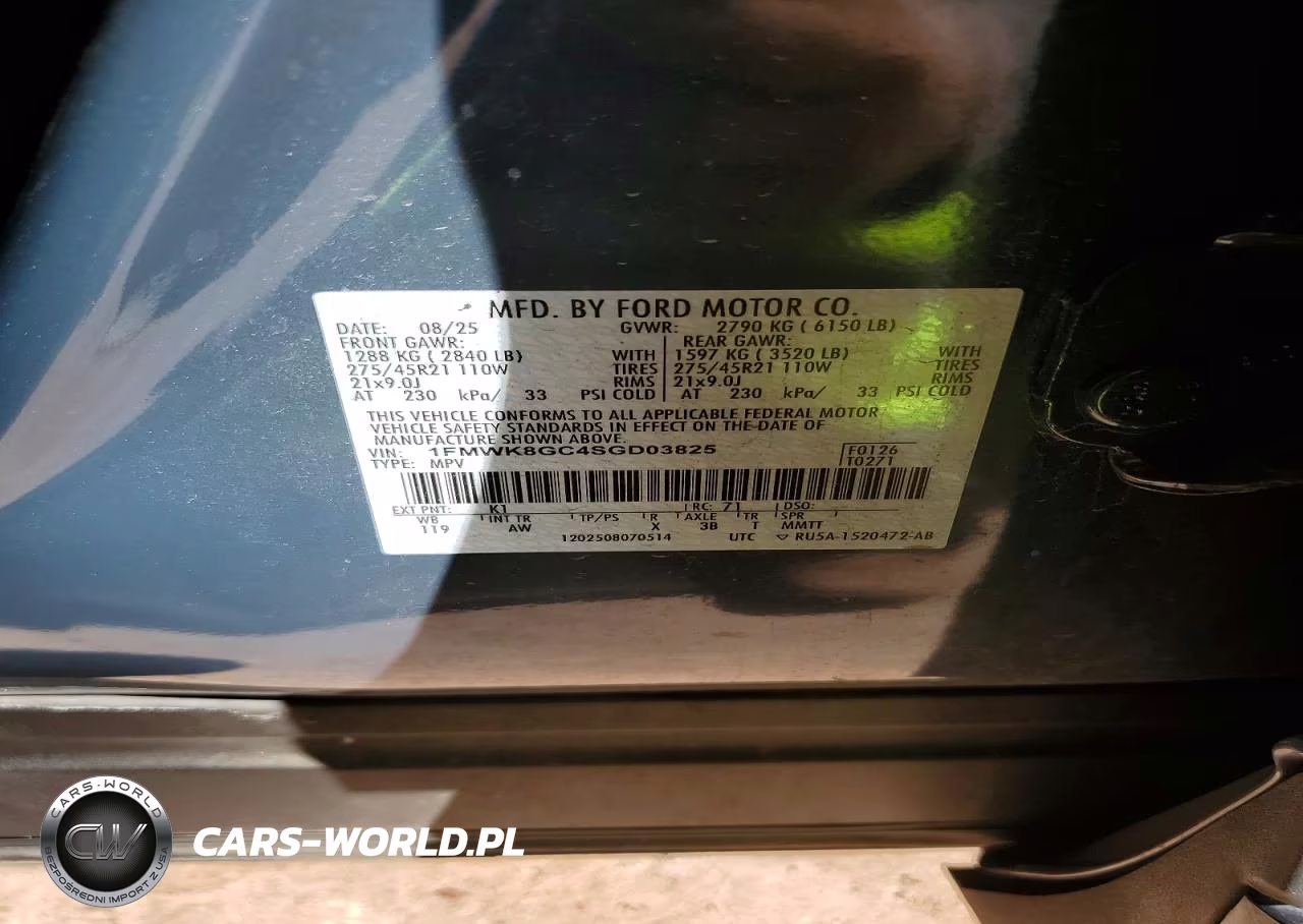 2025 Ford Explorer St VIN:1FMWK8GC4SGD03825 - 12