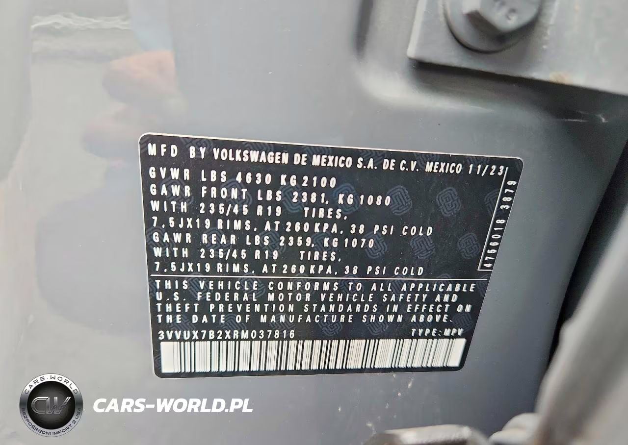 2024 Volkswagen Taos Se VIN:3VVUX7B2XRM037816 - 14