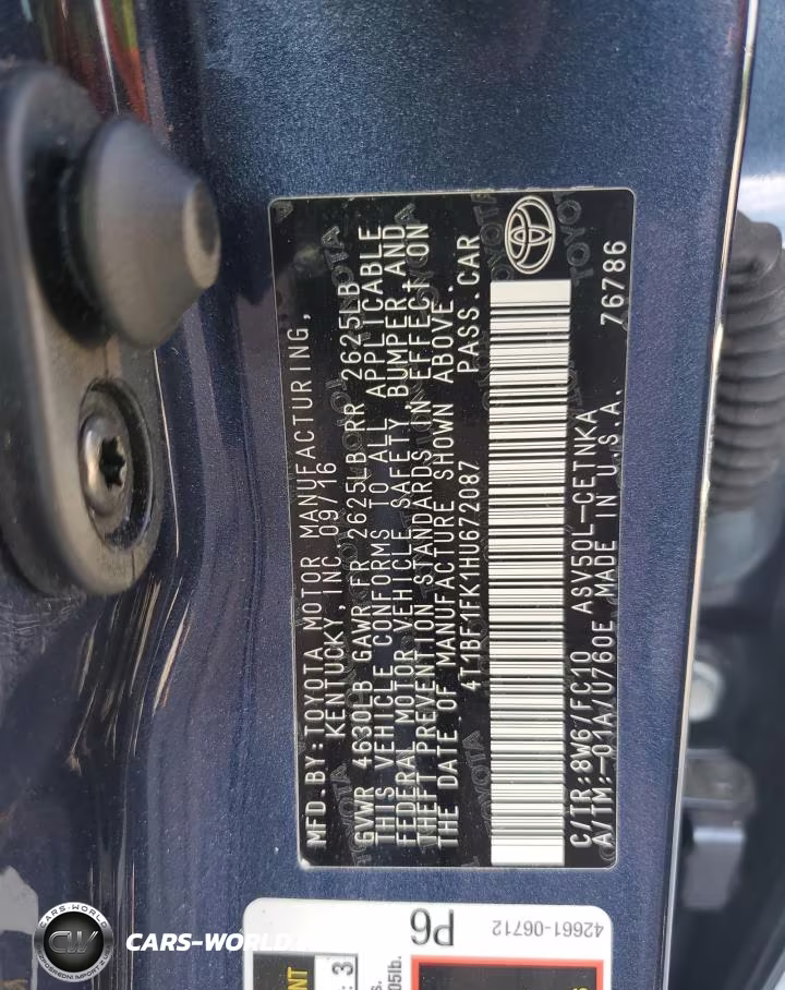 2017 Toyota Camry Le VIN:4T1BF1FK1HU672087 - 12