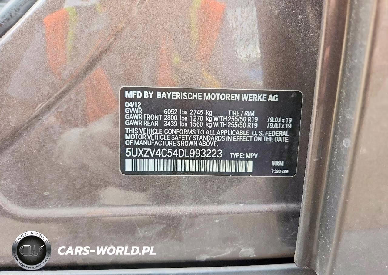 2013 BMW X5 xDrive35I VIN:5UXZV4C54DL993223 - 13