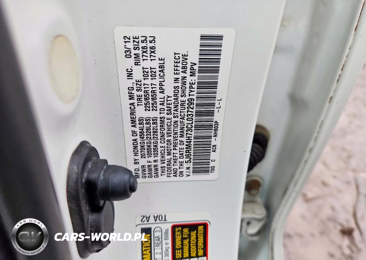 2012 Honda Cr-V Exl VIN:5J6RM4H73CL037299 - 14