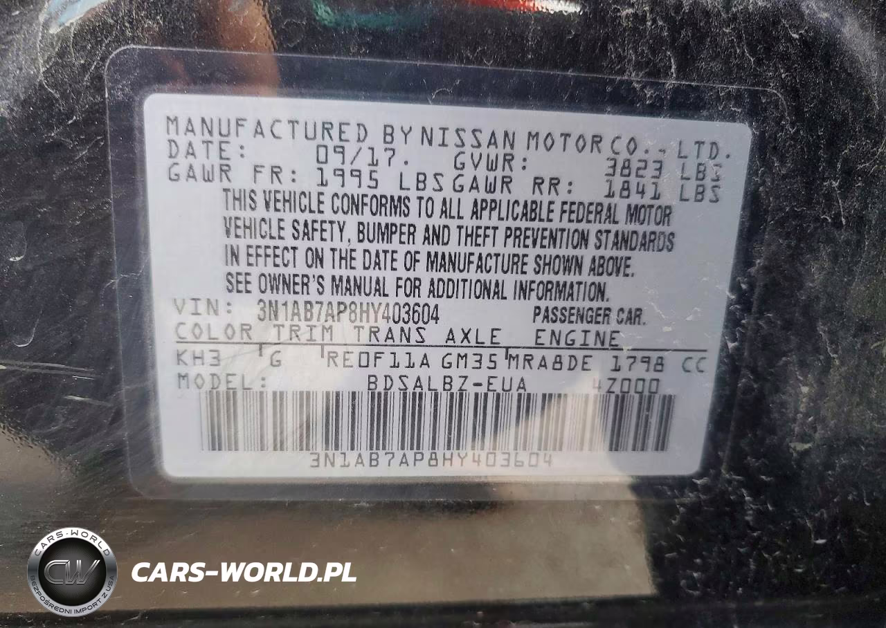 2017 Nissan Sentra S VIN:3N1AB7AP8HY403604 - 12