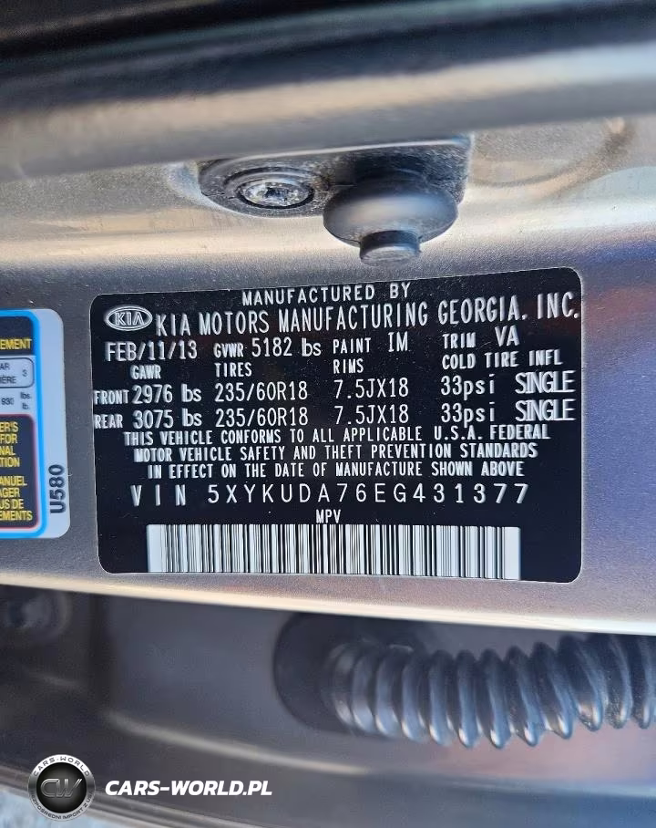 2014 Kia Sorento Ex VIN:5XYKUDA76EG431377 - 13