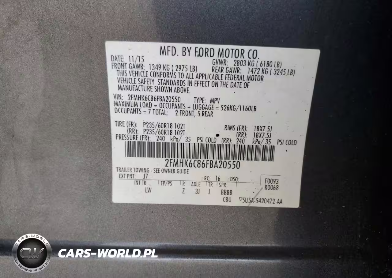 2015 Ford Flex Sel VIN:2FMHK6C86FBA20550 - 13
