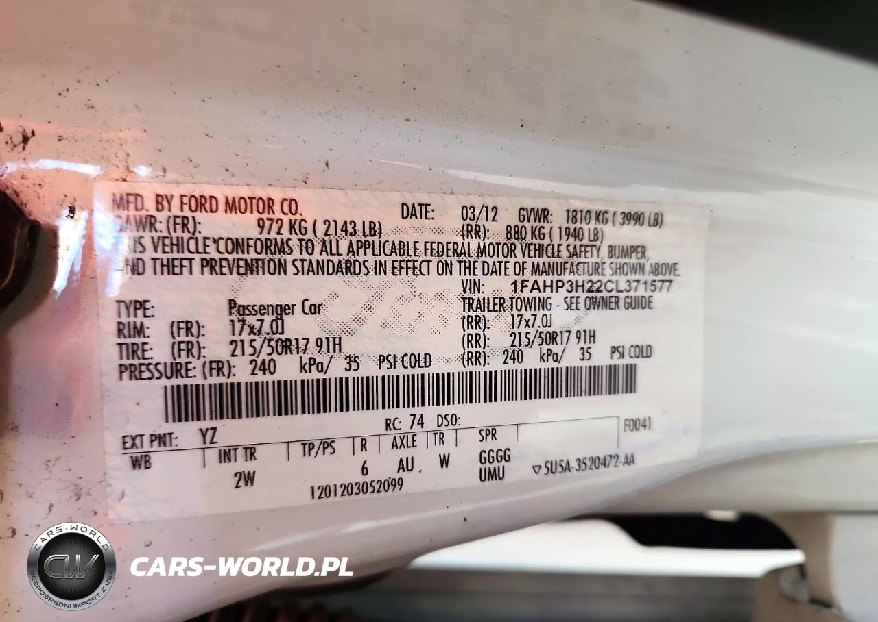 2012 Ford Focus Sel VIN:1FAHP3H22CL371577 - 12