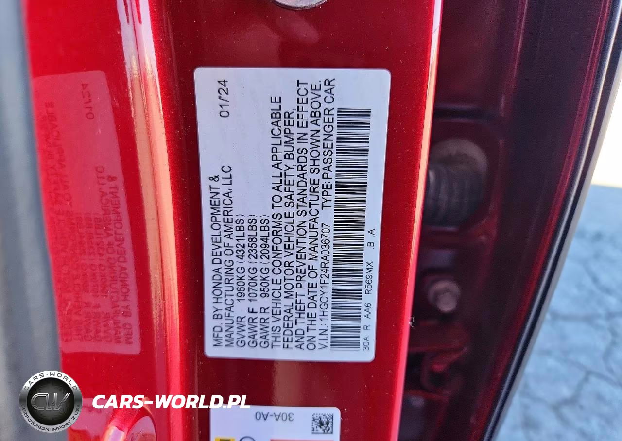 2024 HONDA ACCORD LX VIN:1HGCY1F24RA036707 - 13