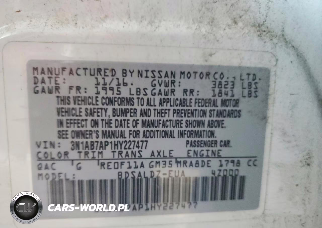 2017 Nissan Sentra Sv VIN:3N1AB7AP1HY227477 - 13