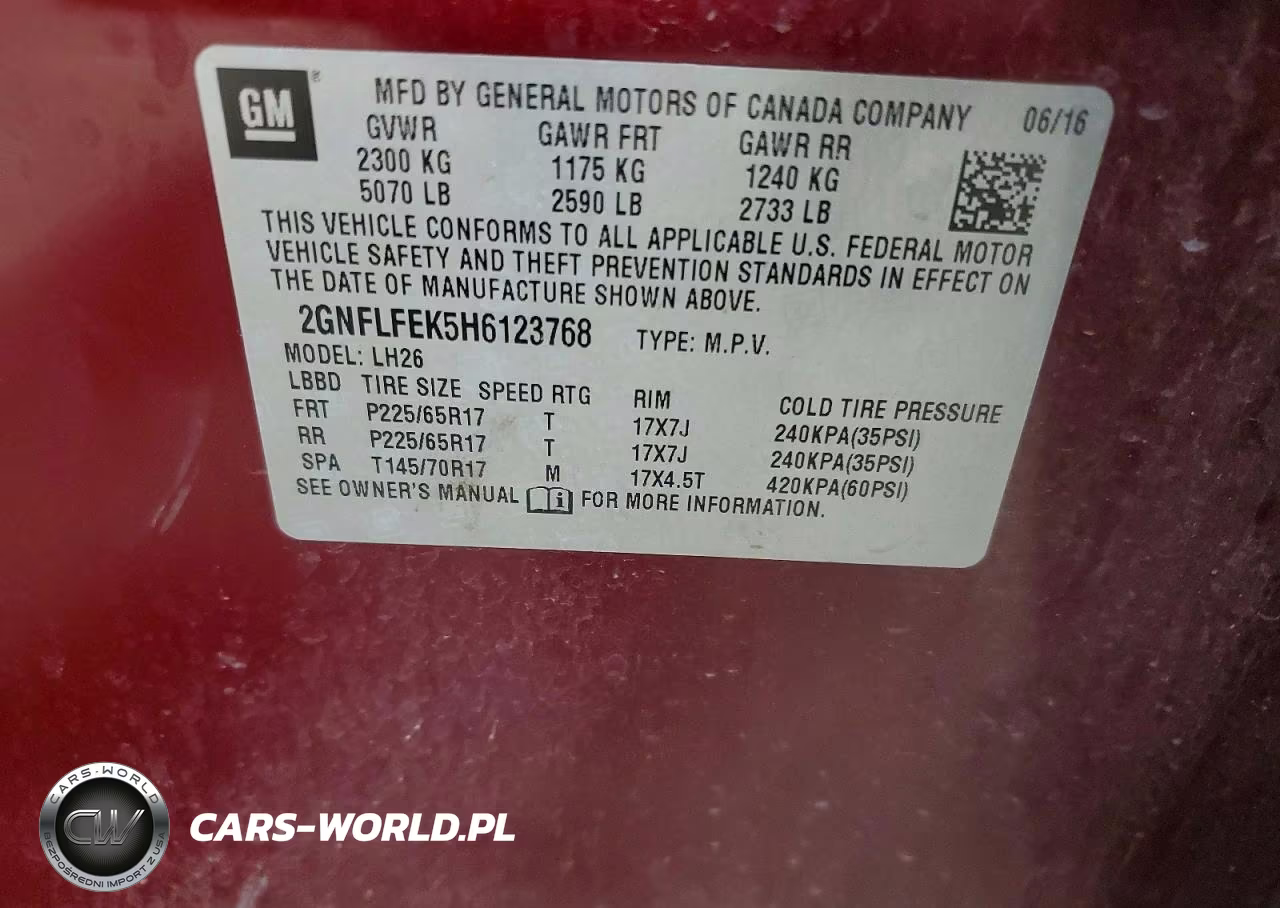 2017 Chevrolet Equinox Lt VIN:2GNFLFEK5H6123768 - 12